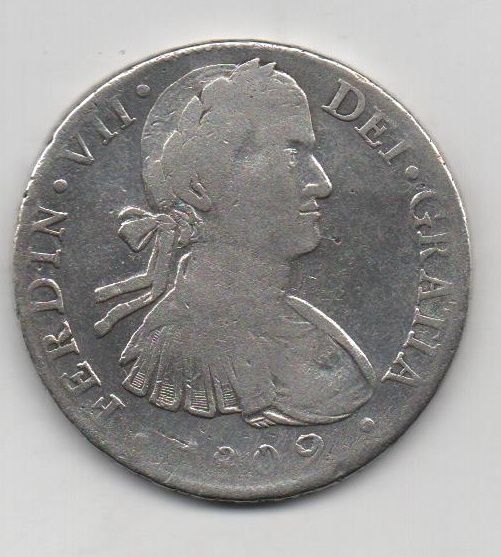 ESPAÑA FERNANDO VII DEL AÑO 1809 DE 8 REALES